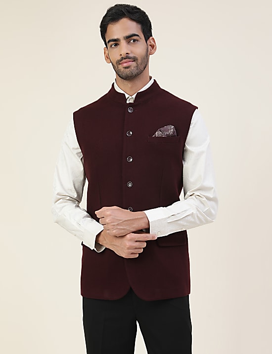 Premium Wool Rich Tailored Fit Waistcoat