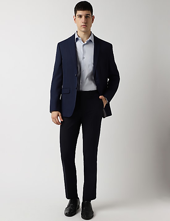 Tailored Fit Plain Peaked Lapel Blazer