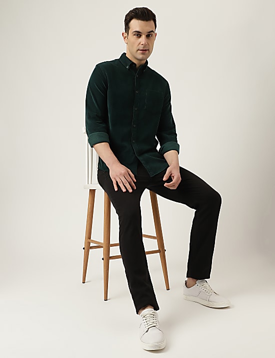 Pure Cotton Button Down Collar Shirt