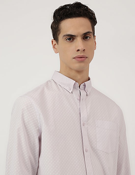Pure Cotton Button Down Collar Shirt
