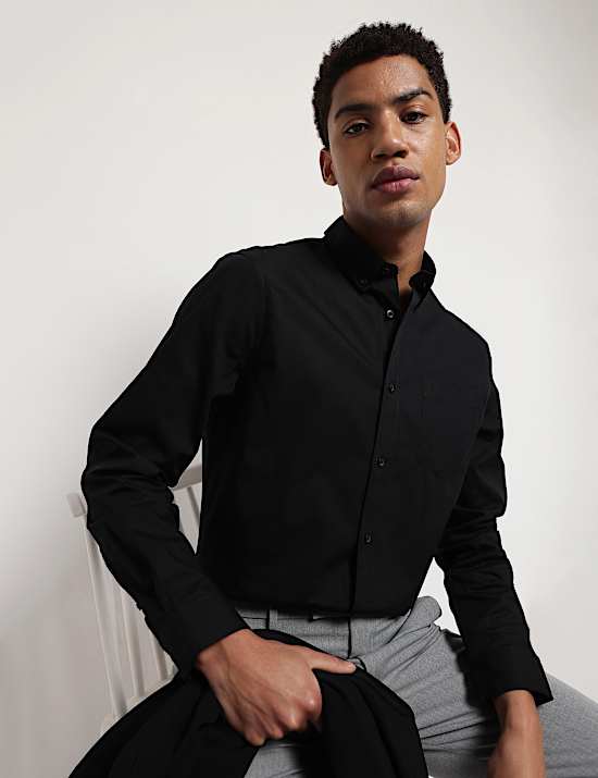 Pure Cotton Button Down Collar Shirt