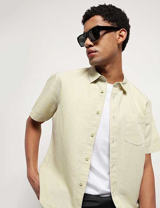 Linen Rich Relaxed Fit Shirt