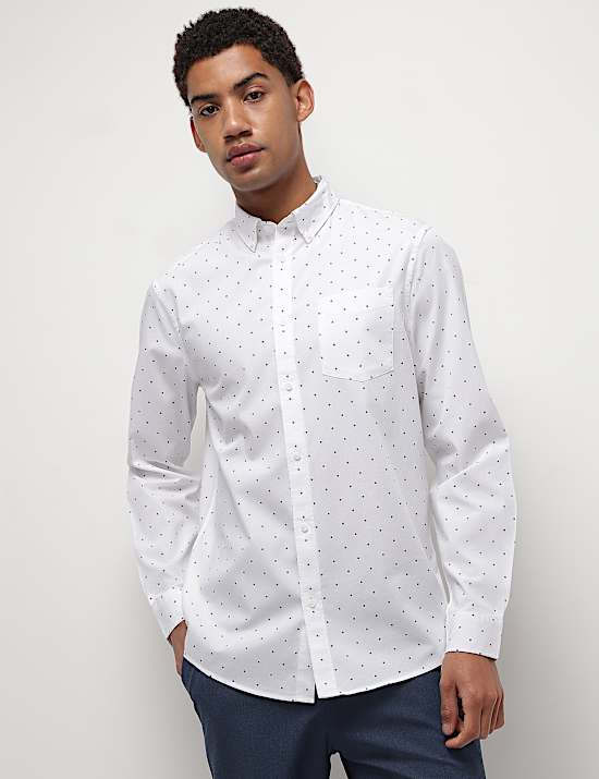 Pure Cotton Printed Full Sleeves Shirt