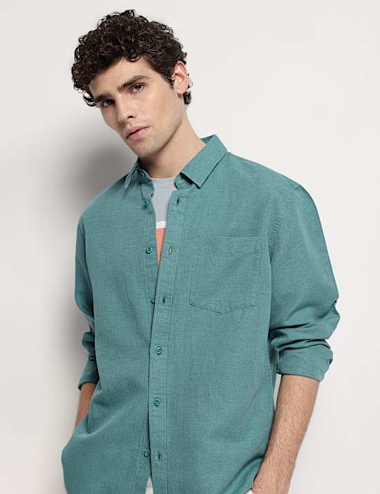 Linen Rich Relaxed Fit Shirt