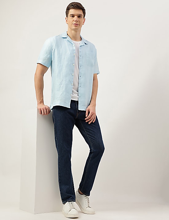 Linen Textured Short Sleeves Shirt