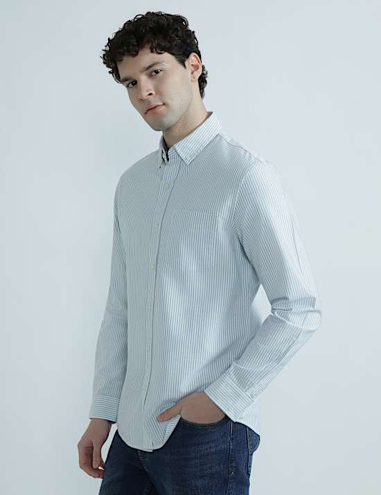 Camisa Oxford de rayas 100 % algod&oacute;n Ultimate