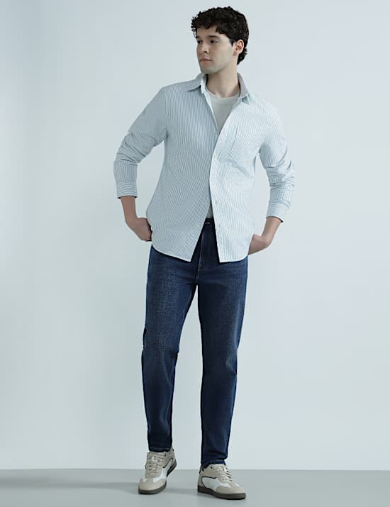 Camisa Oxford de rayas 100 % algod&oacute;n Ultimate
