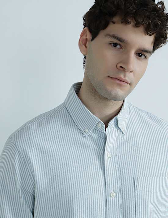 Camisa Oxford de rayas 100 % algod&oacute;n Ultimate