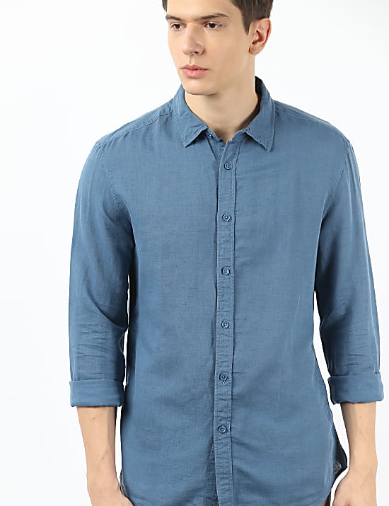 Linen Mix Solid Shirt