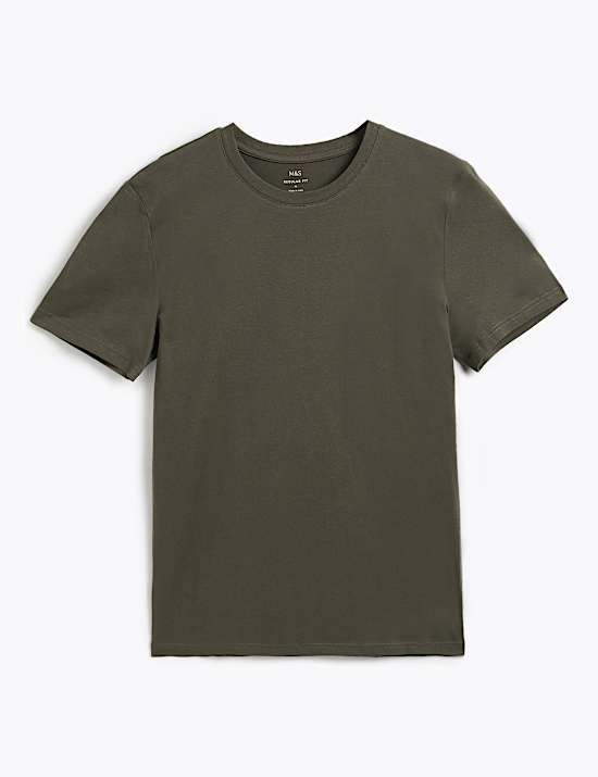 Regular Fit Pure Cotton Crew Neck T-Shirt