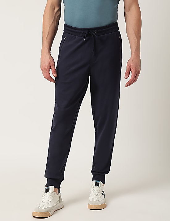 Viscose Mix Plain Slim Fit Joggers