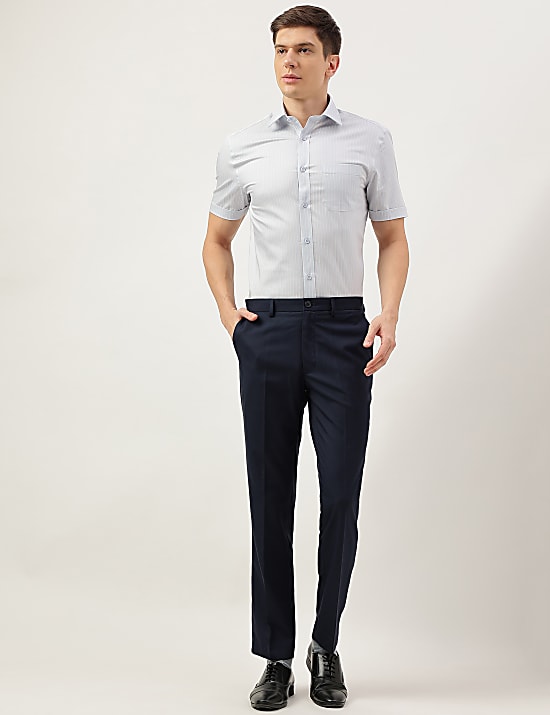 Slim Fit Solid Trousers