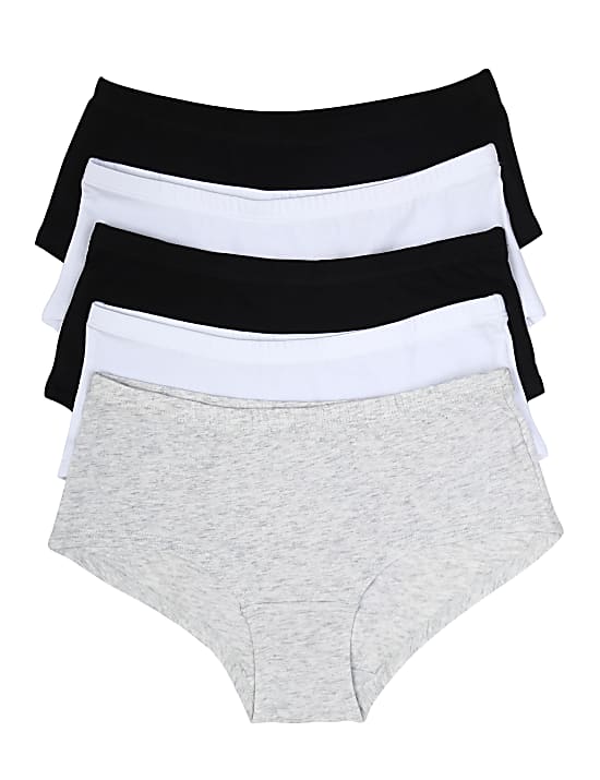 5 Pack Cotton Mix Plain Shorts