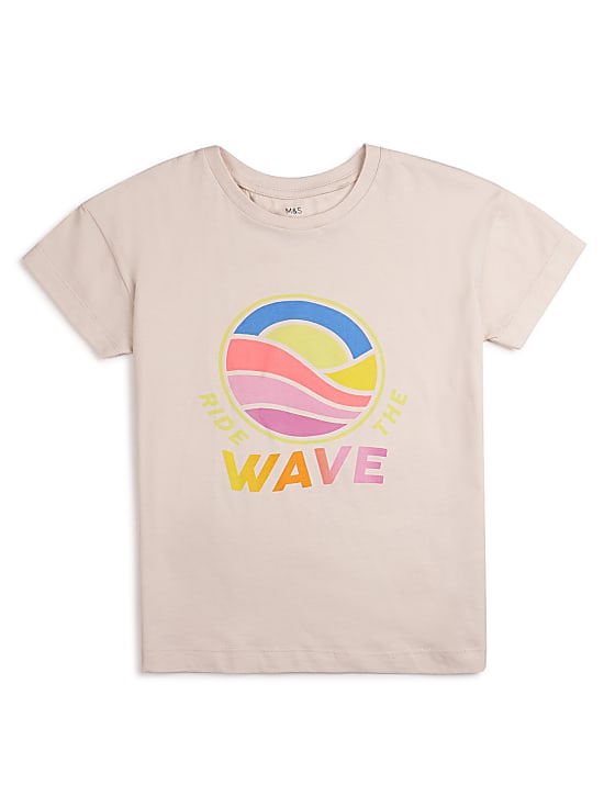 Pure Cotton Printed Crew Neck T-shirt