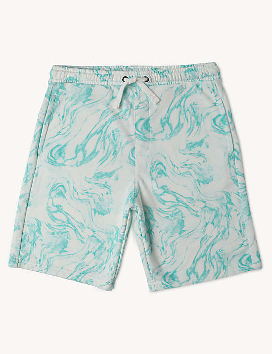 Cotton Mix Regular Fit Printed Shorts