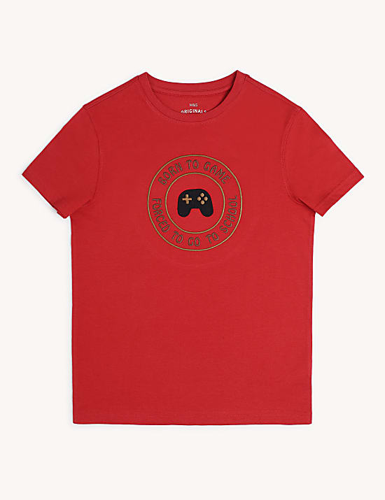 Pure Cotton Printed Round Neck T-Shirt