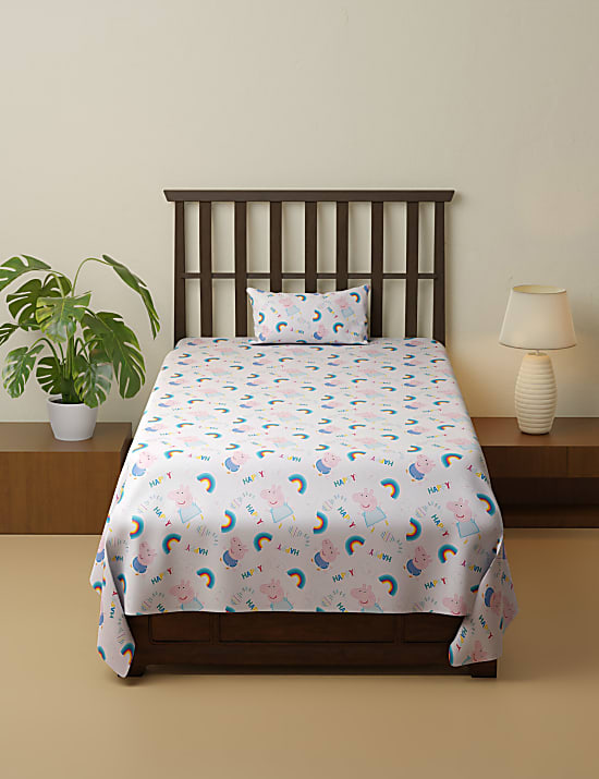 Pure Cotton Printed Single Bedsheet Set
