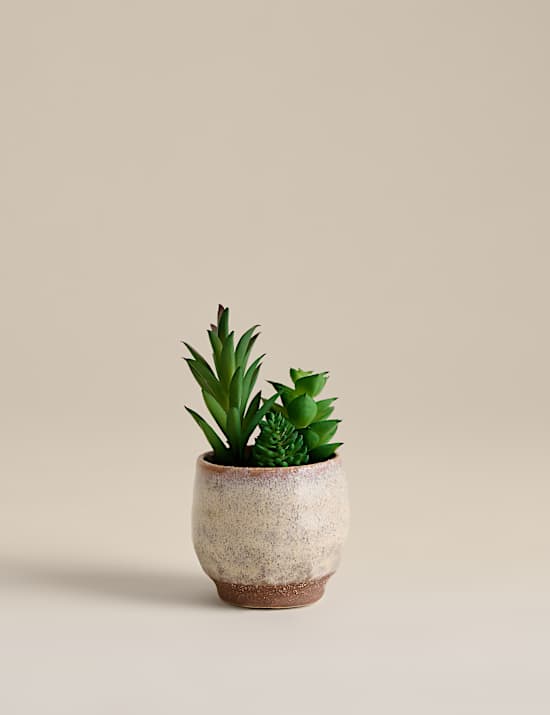 Artificial Mini Succulent in Ceramic Pot