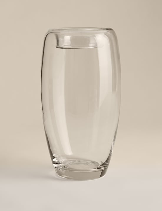 Medium Roll Top Glass Vase