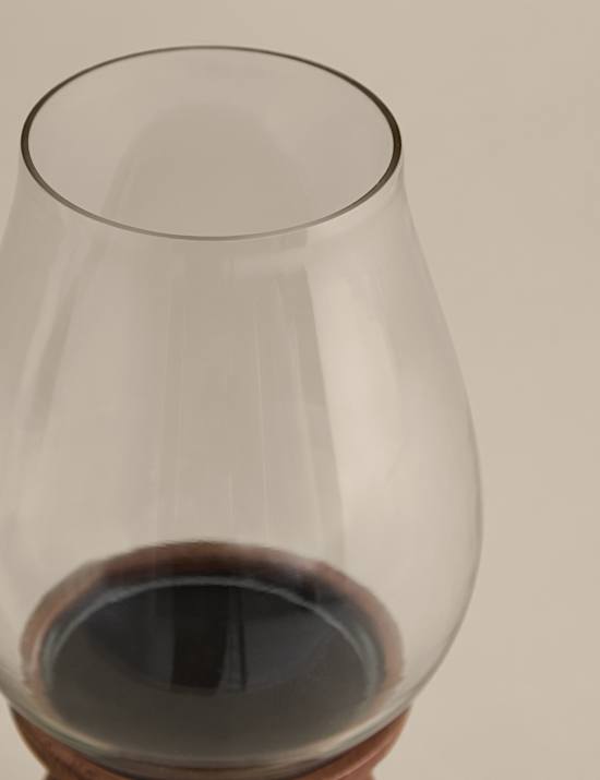 Bobbin Wooden Hurricane Candle Holder