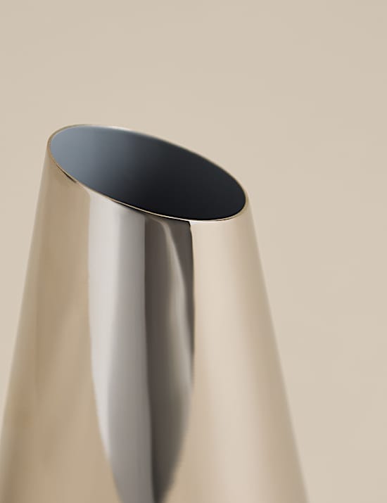 Small Chrome Vase