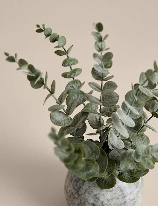 Artificial Eucalyptus Arrangement in Ceramic Pot
