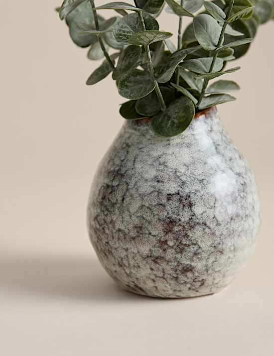 Artificial Eucalyptus Arrangement in Ceramic Pot