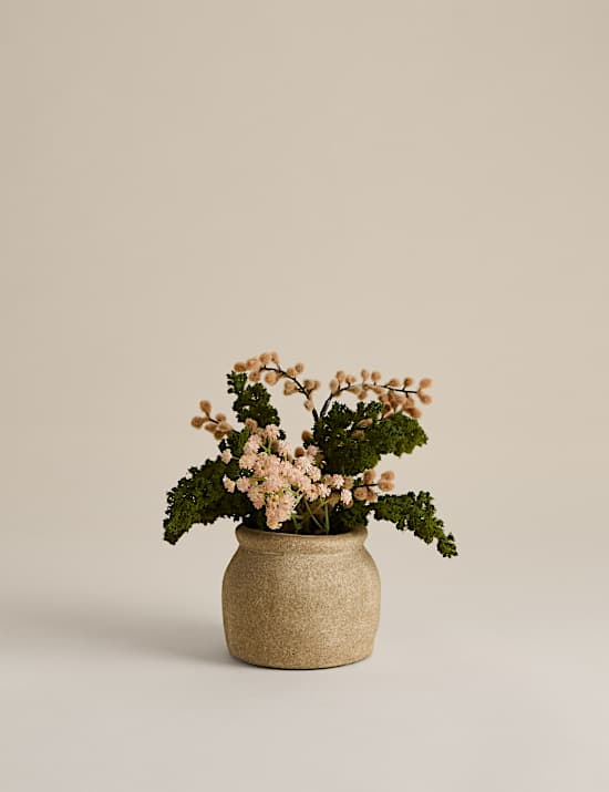 Artificial Dried Summer Arrangement in Ceramic Vase