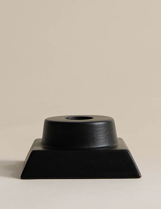 Block Ceramic Dinner Candle Holder