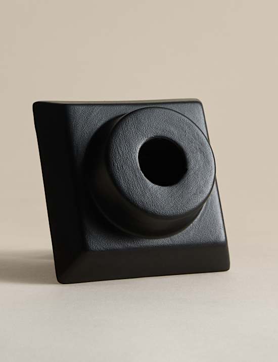 Block Ceramic Dinner Candle Holder