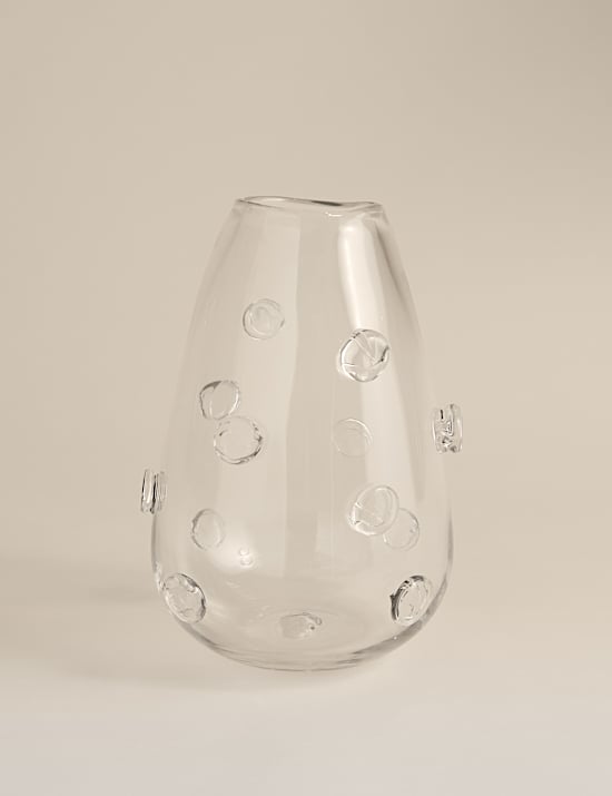 3D Raised Bobble Glass Vase