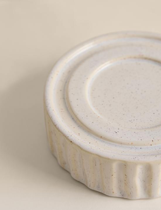 Ribbed Base Ceramic Hurricane Candle Holder