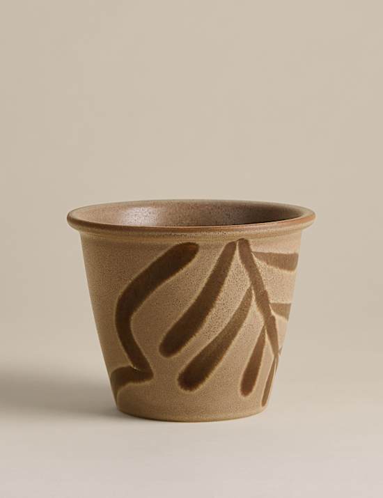Small Reactive Leaf Ceramic Planter