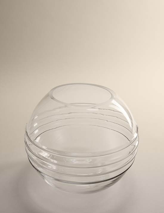 Textured Globe Glass Vase
