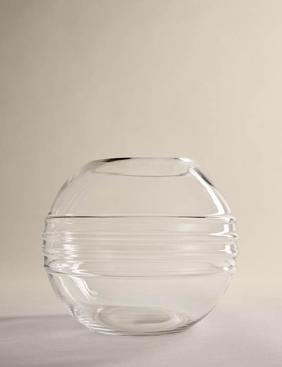 Textured Globe Glass Vase