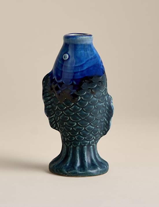 Fish Ceramic Dinner Candle Holder