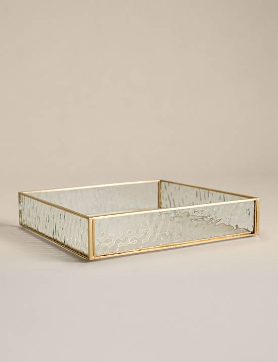 Small Mottled Glass Trinket Tray