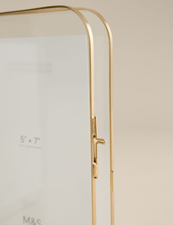 Metal Rounded Double Photo Frame 5x7 inch