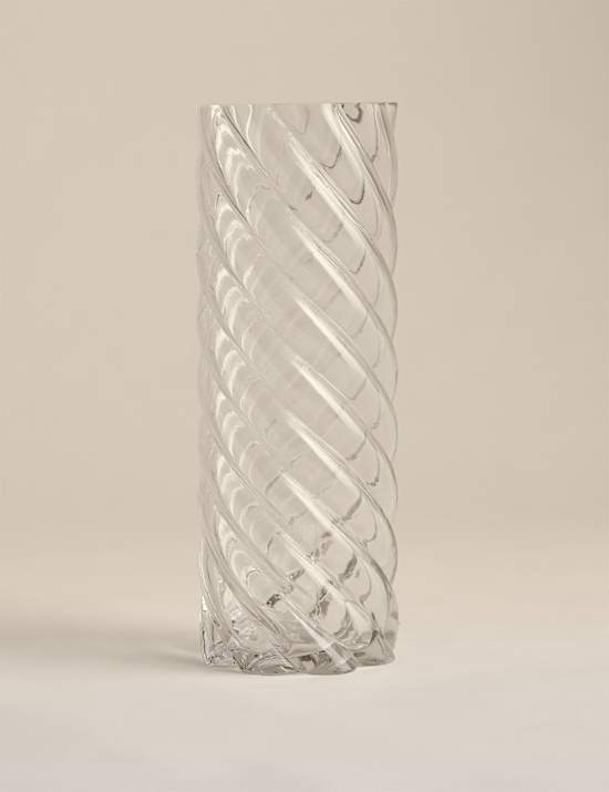 Medium Twist Glass Vase