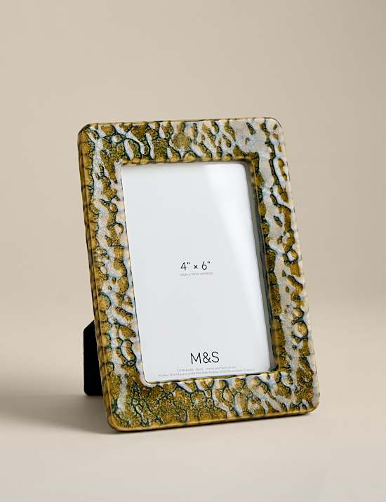 Reactive Glaze Ceramic Photo Frame 4x6 inch