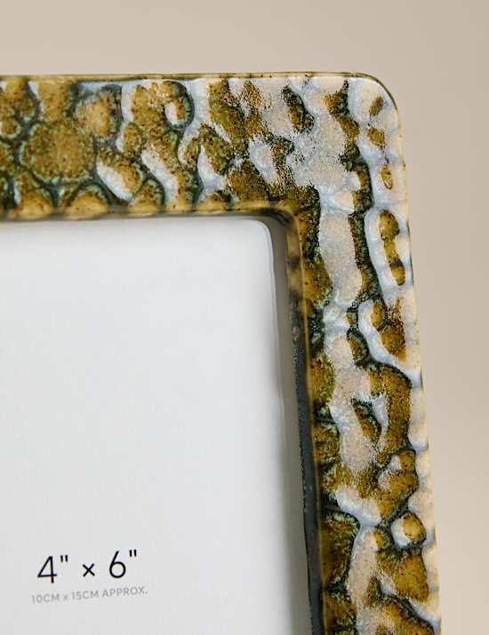 Reactive Glaze Ceramic Photo Frame 4x6 inch