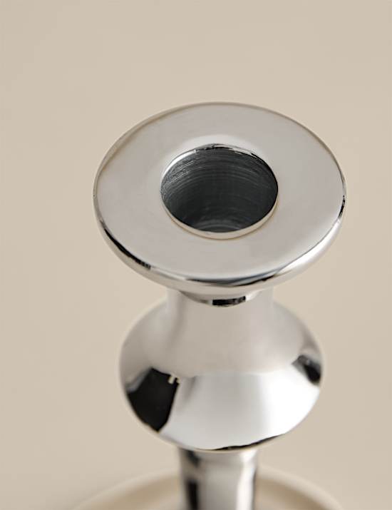 Chrome Dinner Candle Holder