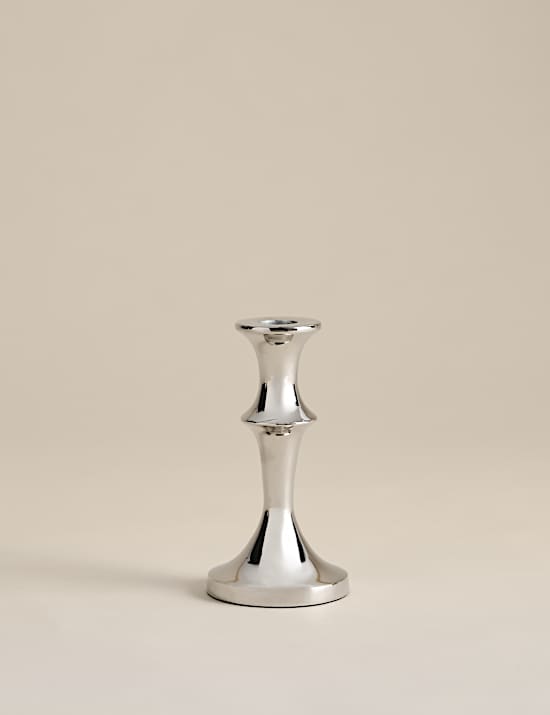 Chrome Dinner Candle Holder