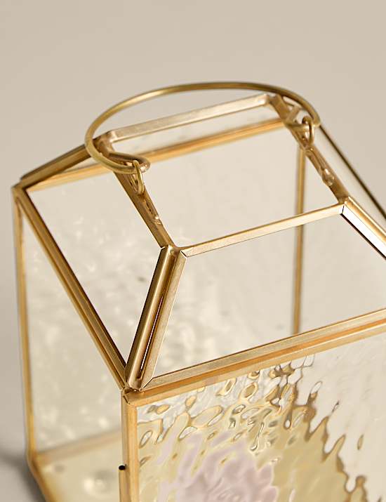 Small Mottled Glass Lantern