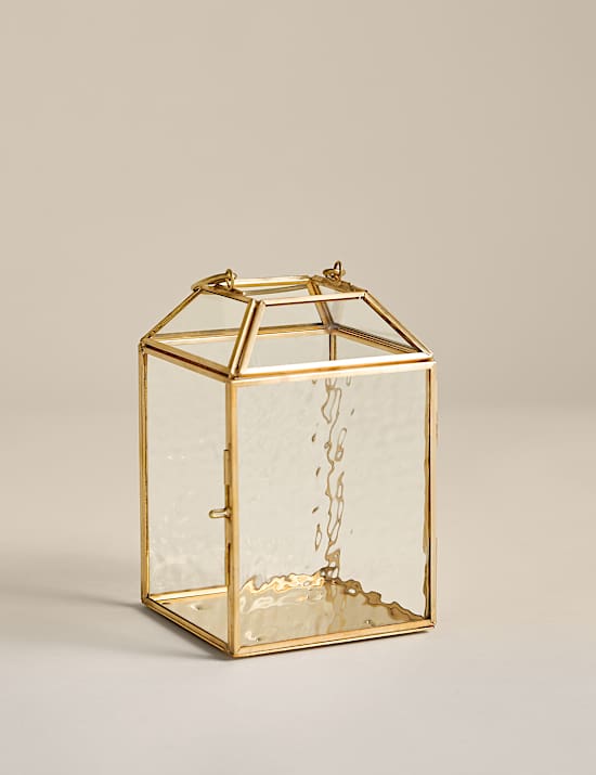 Small Mottled Glass Lantern