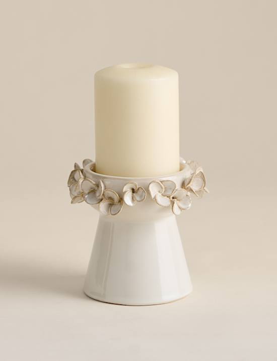 Petal Ceramic Pillar Candle Holder