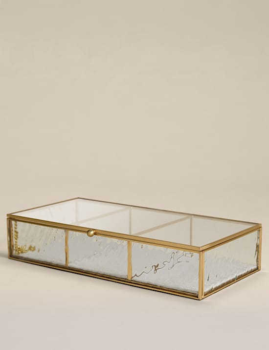 Mottled Glass Trinket Box