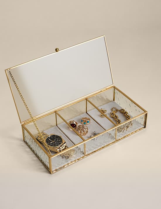 Mottled Glass Trinket Box