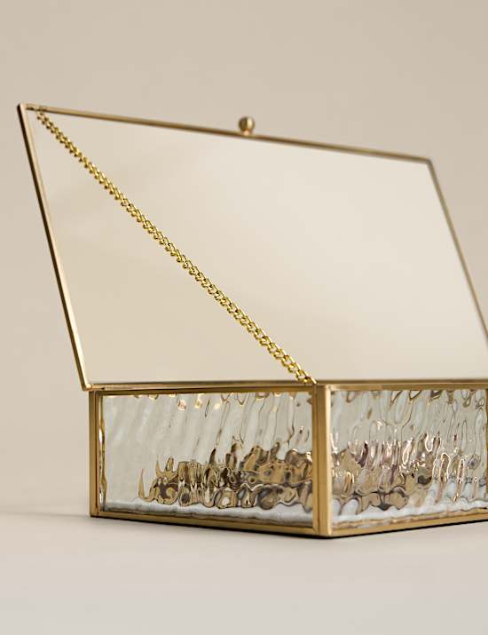 Mottled Glass Trinket Box