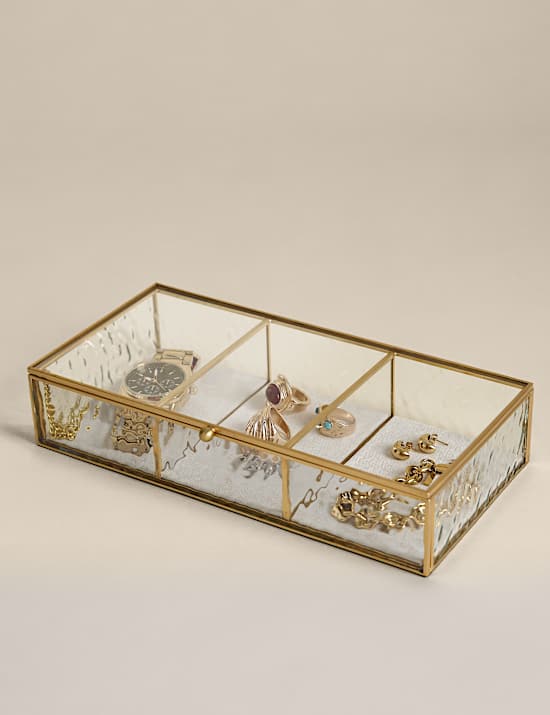 Mottled Glass Trinket Box